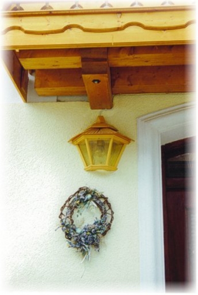 Wall lantern with a shingled roof-A4831